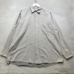 Vintage Etienne Aigner Button Up Shirt Men's Size 16 34-35 L Pocket Gray